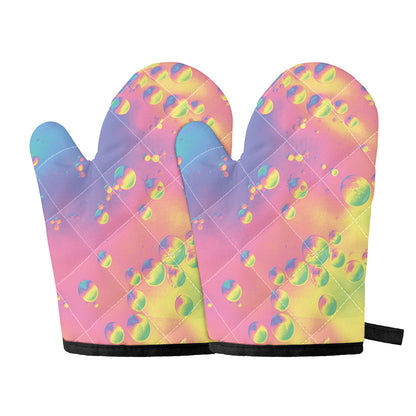 Pastel Acid Melt Print Oven Mitts