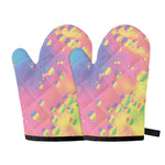 Pastel Acid Melt Print Oven Mitts