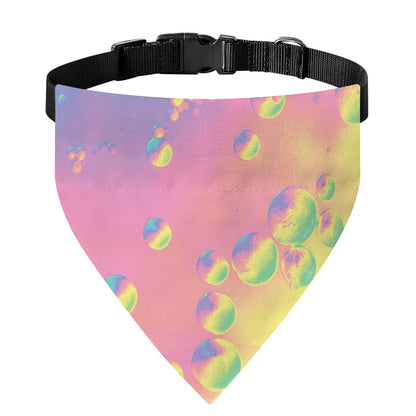 Pastel Acid Melt Print Over The Collar Dog Bandana