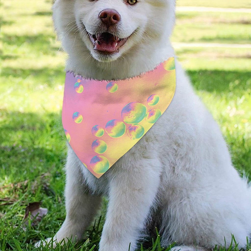 Pastel Acid Melt Print Over The Collar Dog Bandana