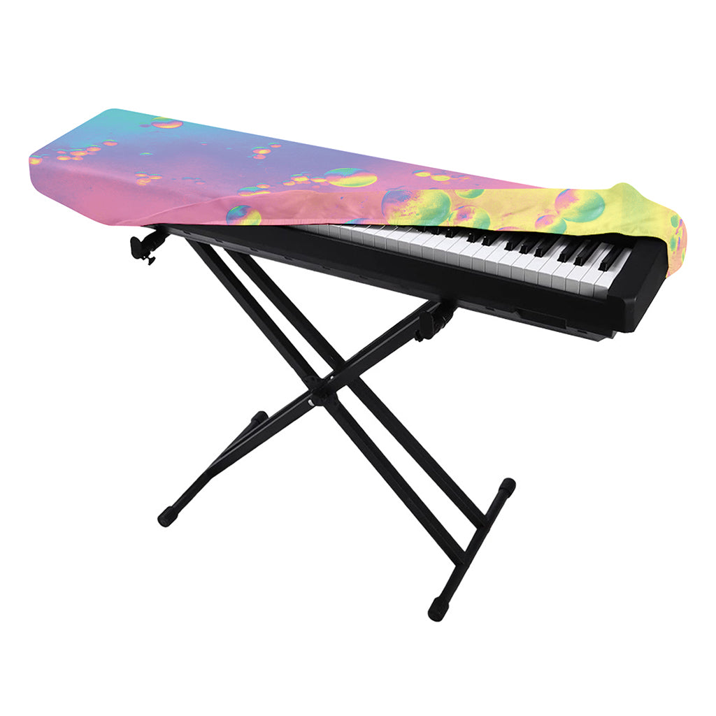 Pastel Acid Melt Print Piano Keyboard Cover