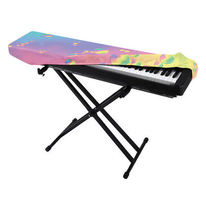 Pastel Acid Melt Print Piano Keyboard Cover