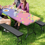 Pastel Acid Melt Print Picnic Table Cover