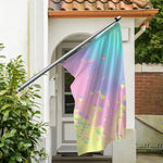 Pastel Acid Melt Print Polyester Flag