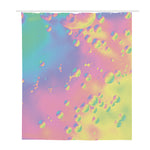 Pastel Acid Melt Print Polyester Shower Curtain