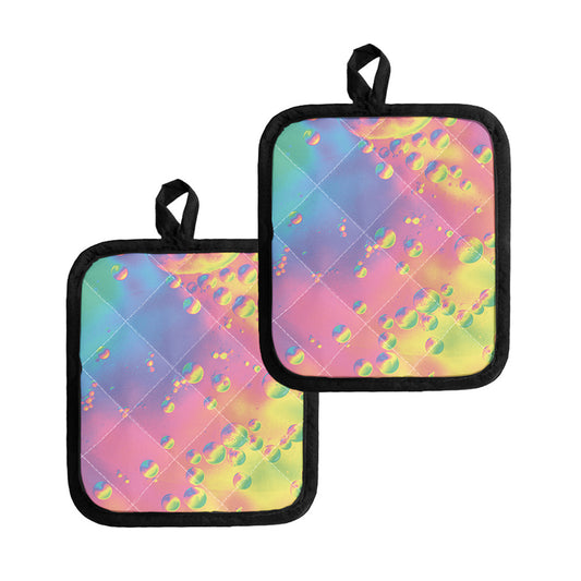 Pastel Acid Melt Print Pot Holders