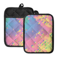 Pastel Acid Melt Print Pot Holders With Pocket