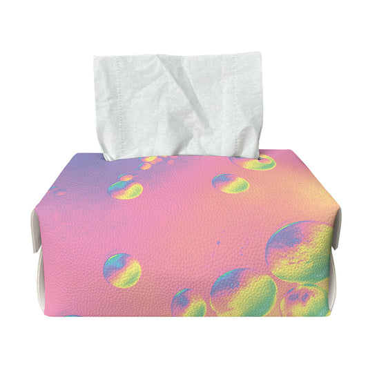 Pastel Acid Melt Print Rectangle Tissue Box Cover