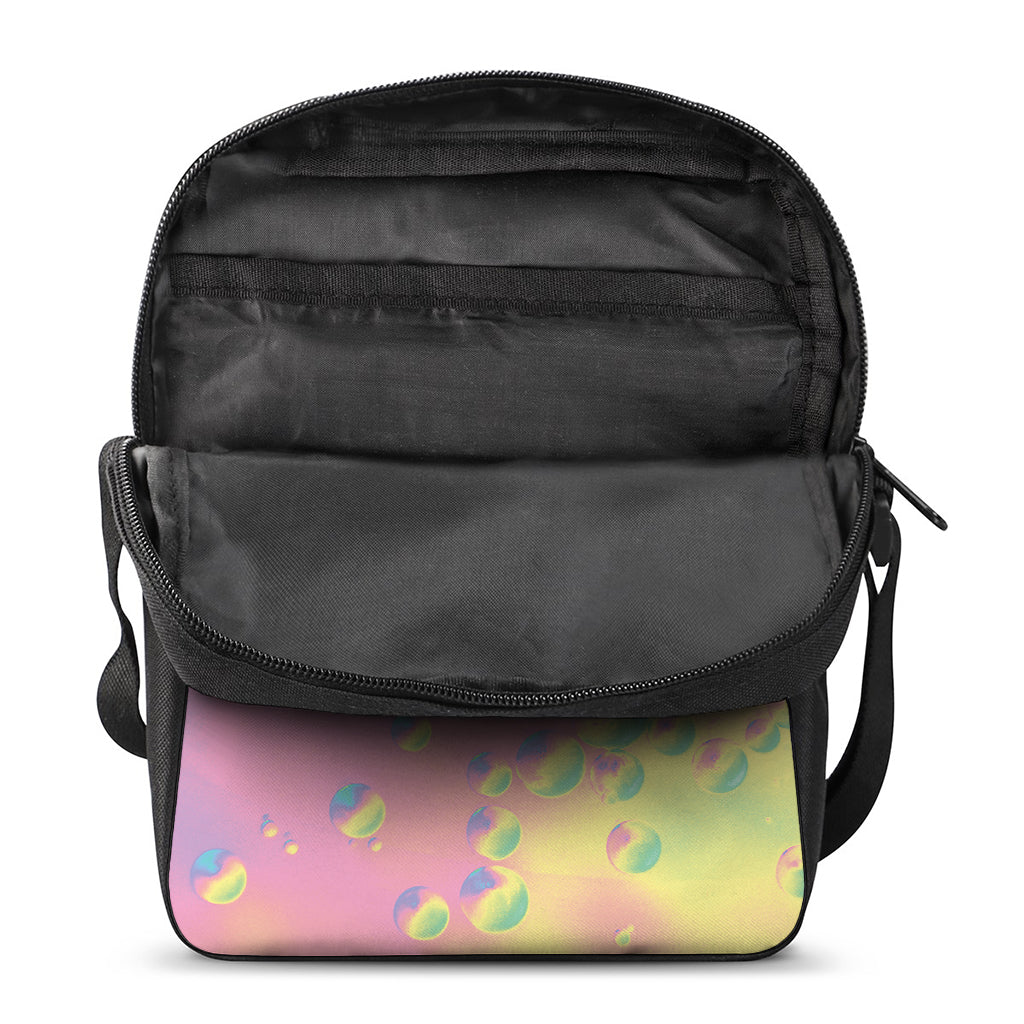 Pastel Acid Melt Print Rectangular Crossbody Bag