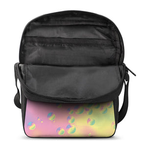 Pastel Acid Melt Print Rectangular Crossbody Bag