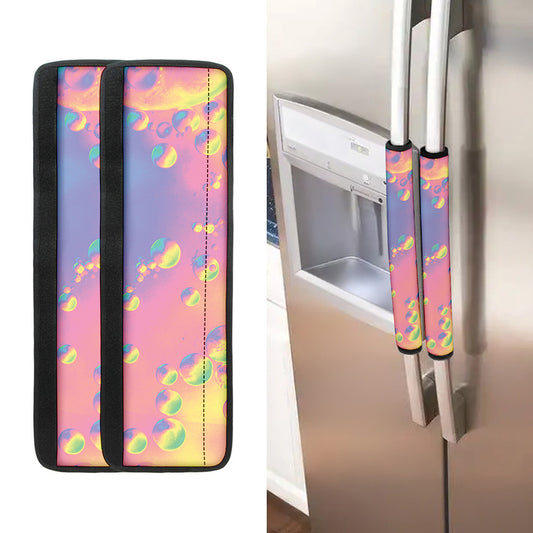 Pastel Acid Melt Print Refrigerator Handle Covers