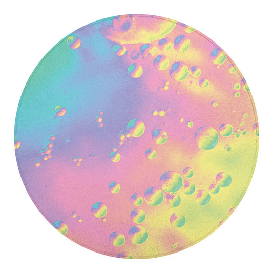 Pastel Acid Melt Print Round Blanket