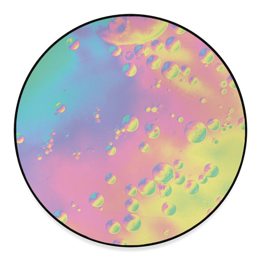Pastel Acid Melt Print Round Floor Mat