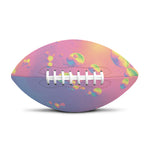 Pastel Acid Melt Print Rugby Ball