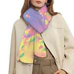 Pastel Acid Melt Print Scarf