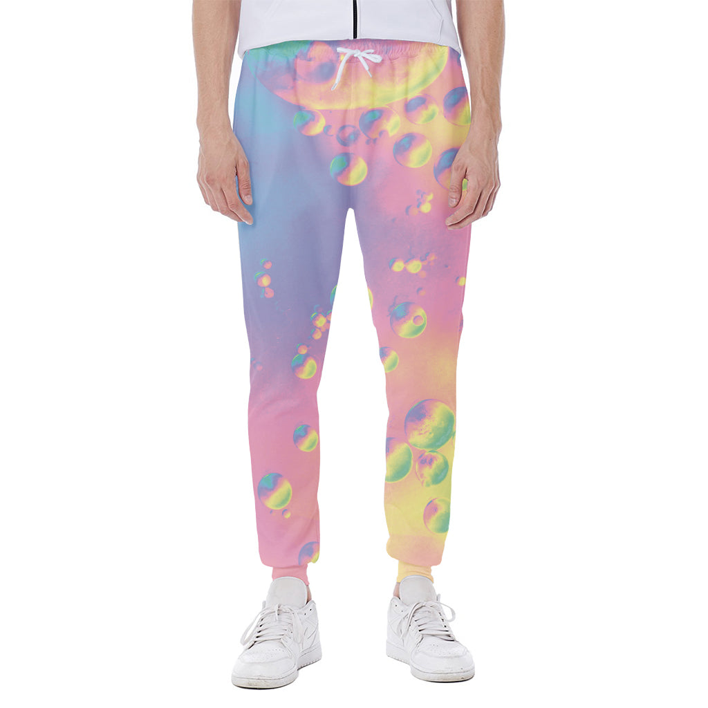 Pastel Acid Melt Print Scuba Joggers