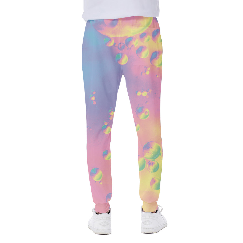 Pastel Acid Melt Print Scuba Joggers