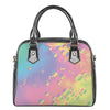 Pastel Acid Melt Print Shoulder Handbag