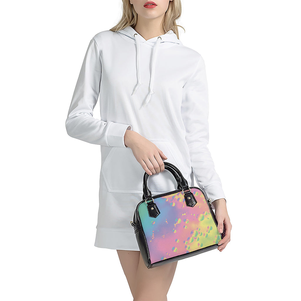 Pastel Acid Melt Print Shoulder Handbag