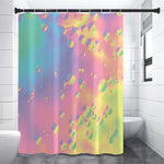 Pastel Acid Melt Print Shower Curtain