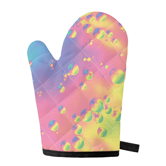 Pastel Acid Melt Print Single Oven Mitt