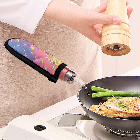 Pastel Acid Melt Print Skillet Handle Cover