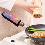 Pastel Acid Melt Print Skillet Handle Cover