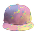 Pastel Acid Melt Print Snapback Cap