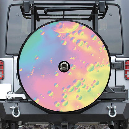 Pastel Acid Melt Print Tire Cover With Camera Hole