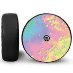 Pastel Acid Melt Print Tire Cover With Camera Hole