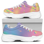 Pastel Acid Melt Print White Chunky Shoes