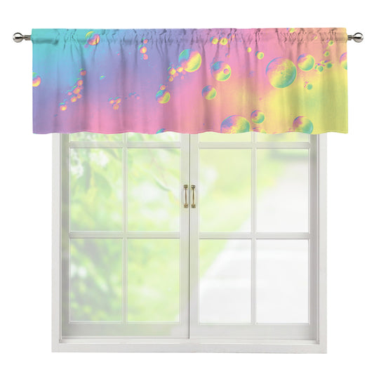 Pastel Acid Melt Print Window Valance
