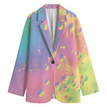 Pastel Acid Melt Print Women's Blazer