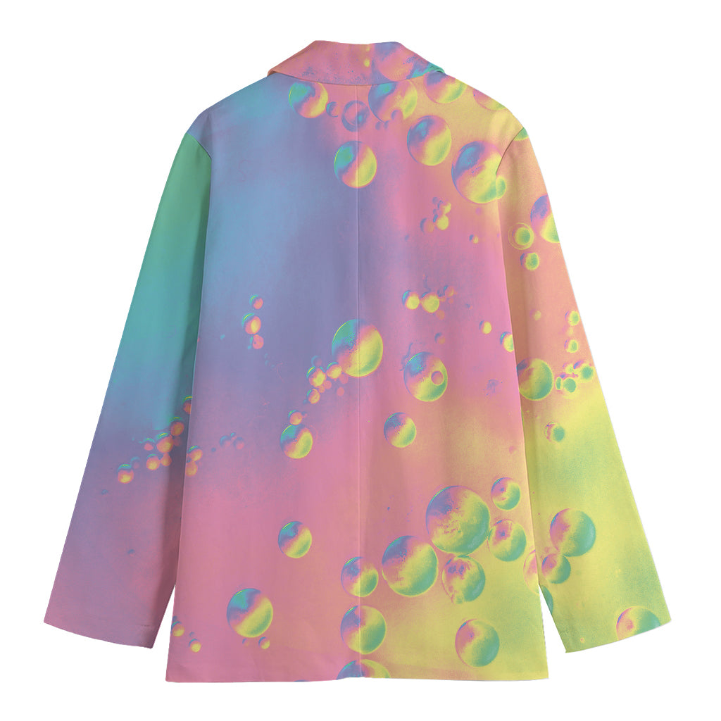 Pastel Acid Melt Print Women's Blazer