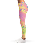 Pastel Acid Melt Print Women's Leggings