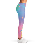 Pastel Acid Melt Print Women's Leggings