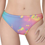 Pastel Acid Melt Print Women's Thong