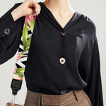 Pastel Alstroemeria Zigzag Pattern Print Bag Strap