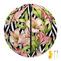 Pastel Alstroemeria Zigzag Pattern Print Basketball