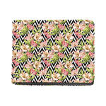 Pastel Alstroemeria Zigzag Pattern Print Bifold Wallet