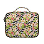 Pastel Alstroemeria Zigzag Pattern Print Briefcase Bible Bag