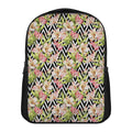 Pastel Alstroemeria Zigzag Pattern Print Casual Backpack
