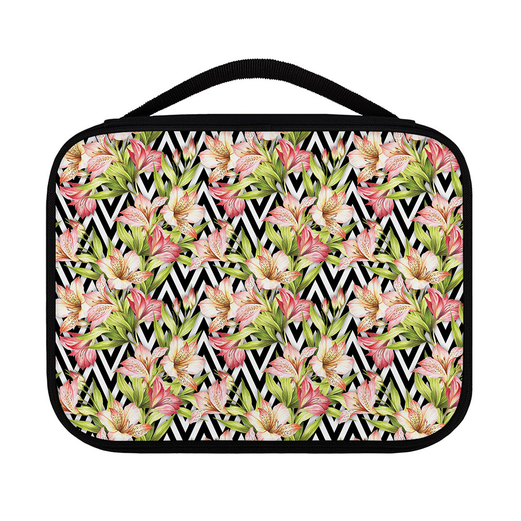 Pastel Alstroemeria Zigzag Pattern Print Classic Bible Case