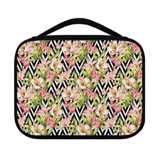 Pastel Alstroemeria Zigzag Pattern Print Classic Bible Case
