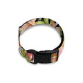 Pastel Alstroemeria Zigzag Pattern Print Dog Collar