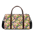 Pastel Alstroemeria Zigzag Pattern Print Duffel Bag