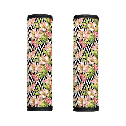 Pastel Alstroemeria Zigzag Pattern Print Handle Covers