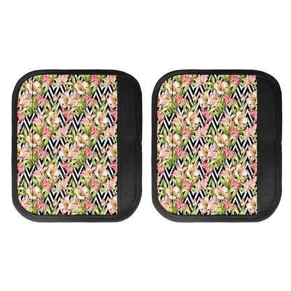 Pastel Alstroemeria Zigzag Pattern Print Handle Covers
