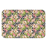 Pastel Alstroemeria Zigzag Pattern Print Indoor Door Mat