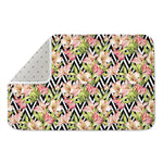 Pastel Alstroemeria Zigzag Pattern Print Indoor Door Mat